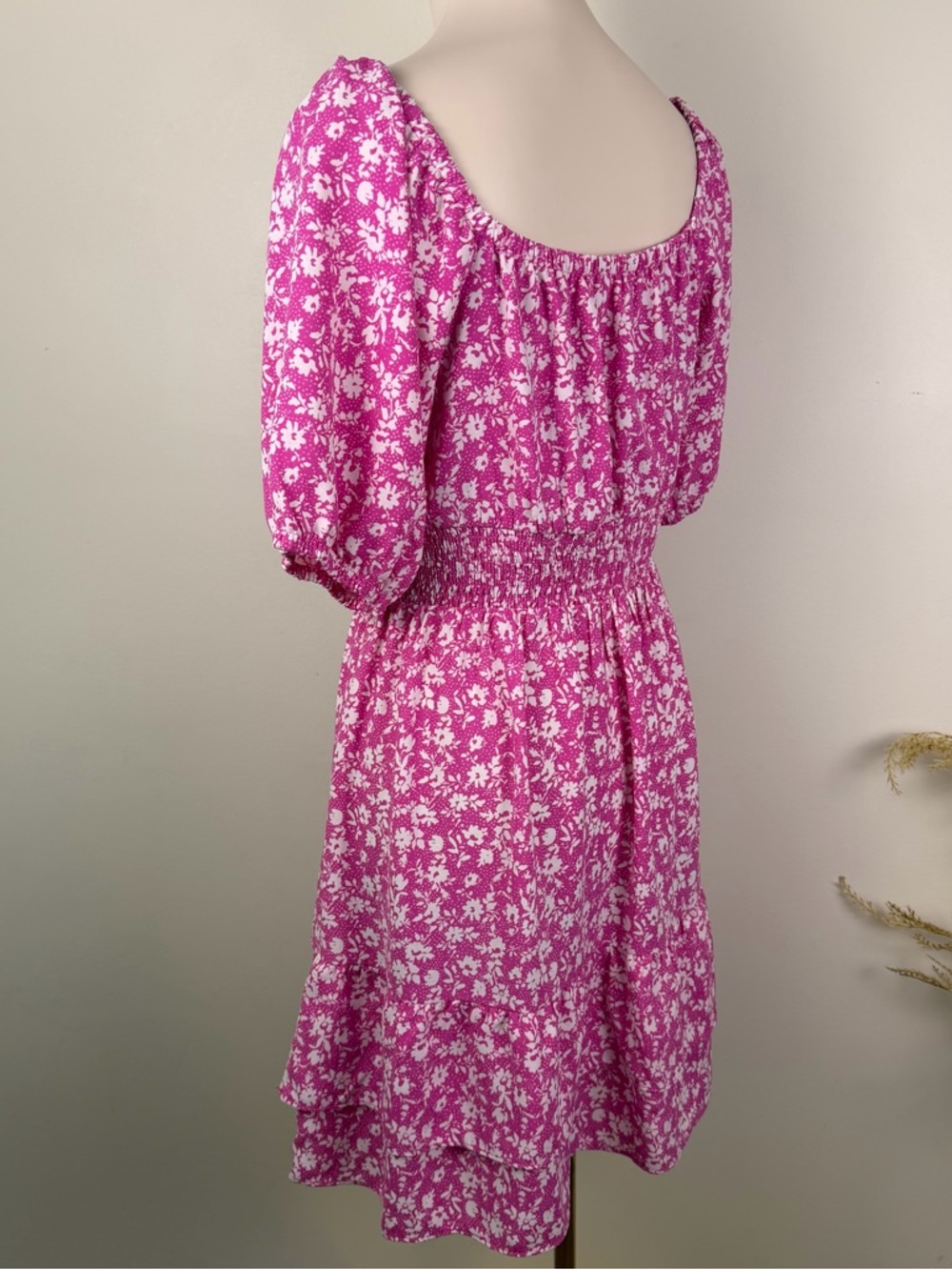 LC Lauren Conrad Pink and White Floral Mini Dress - Picture 7 of 13